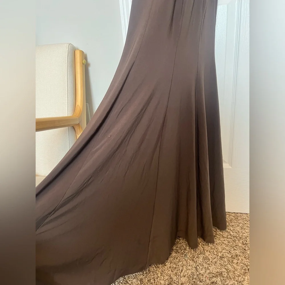 Norma Kamali Brown Halter Maxi Dress - Picture 10 of 11
